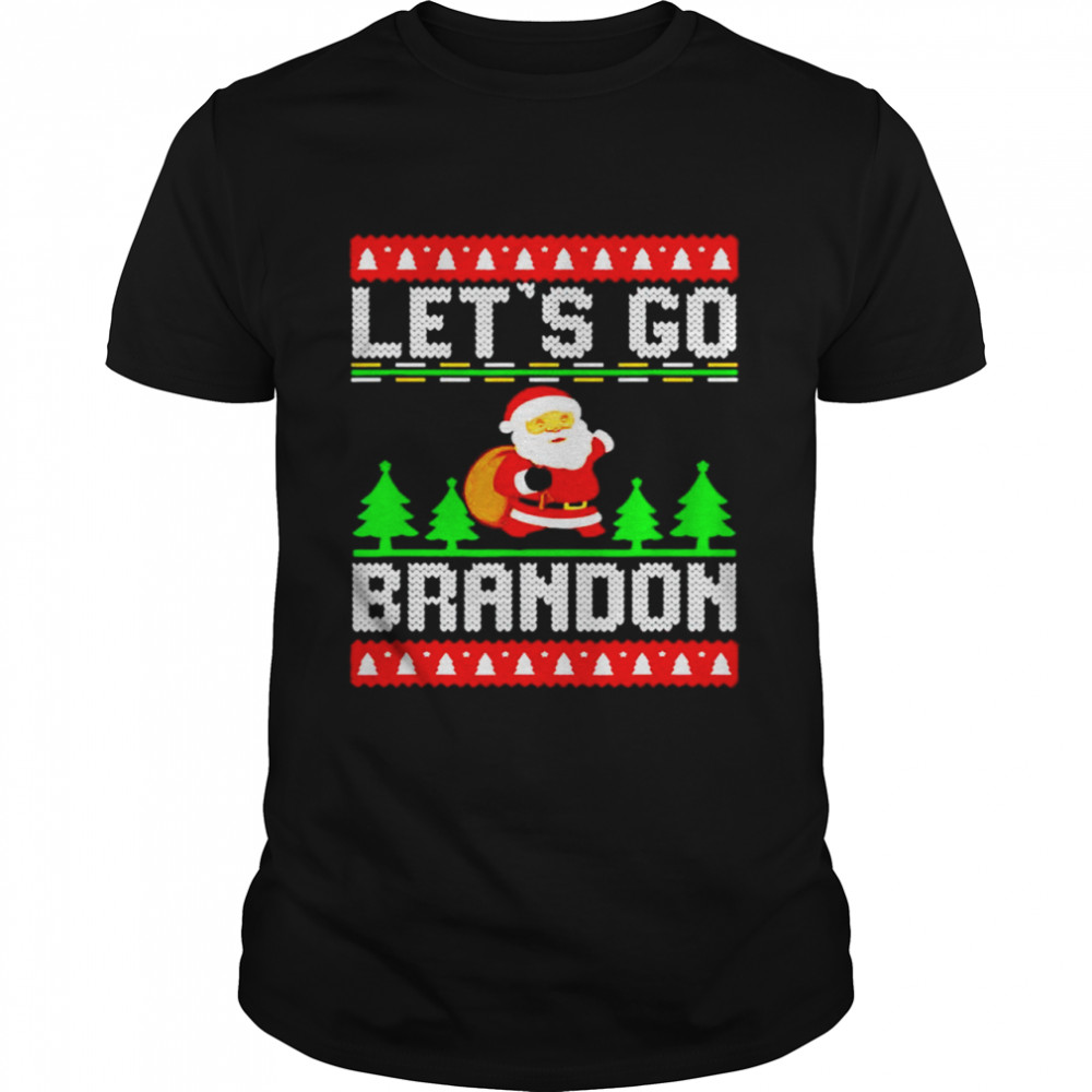 Lets Go Brandon Christmas Santa Political shirt
