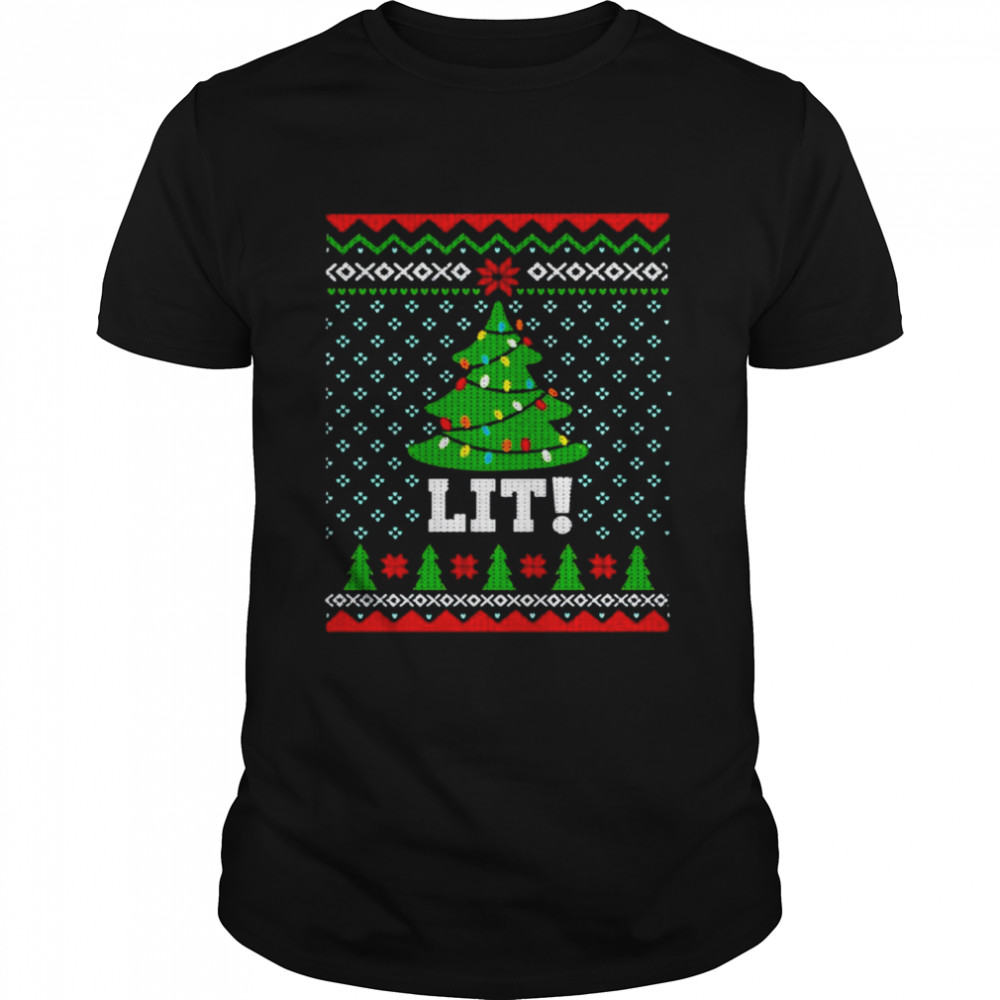 Lit Christmas tree shirt
