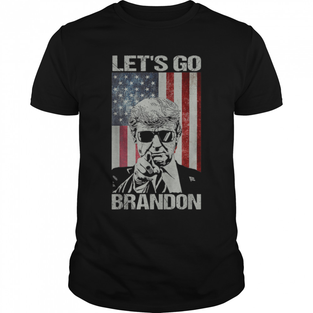 Let's Go Brandon American Flag Impeach Biden T- B09KSX4SQX Classic Men's T-shirt