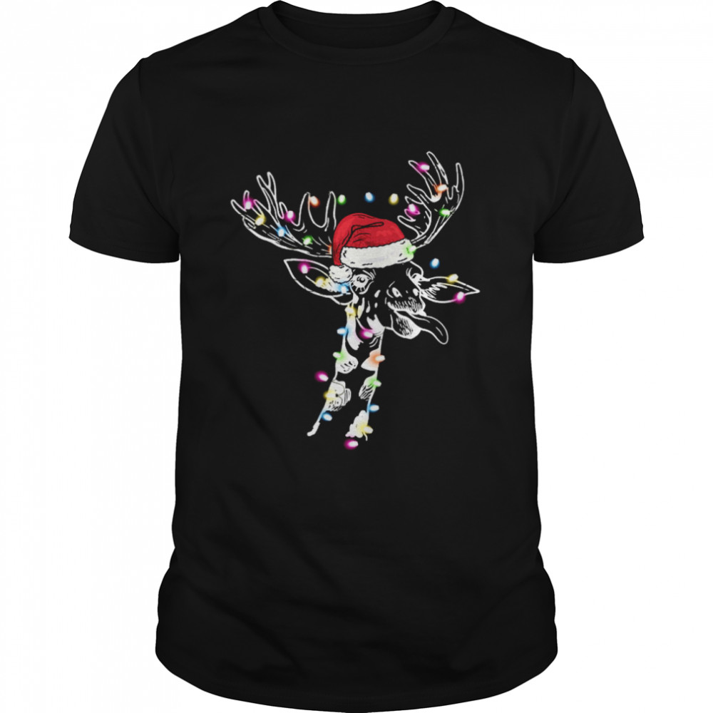 Giraffe Santa Merry Christmas  Classic Men's T-shirt