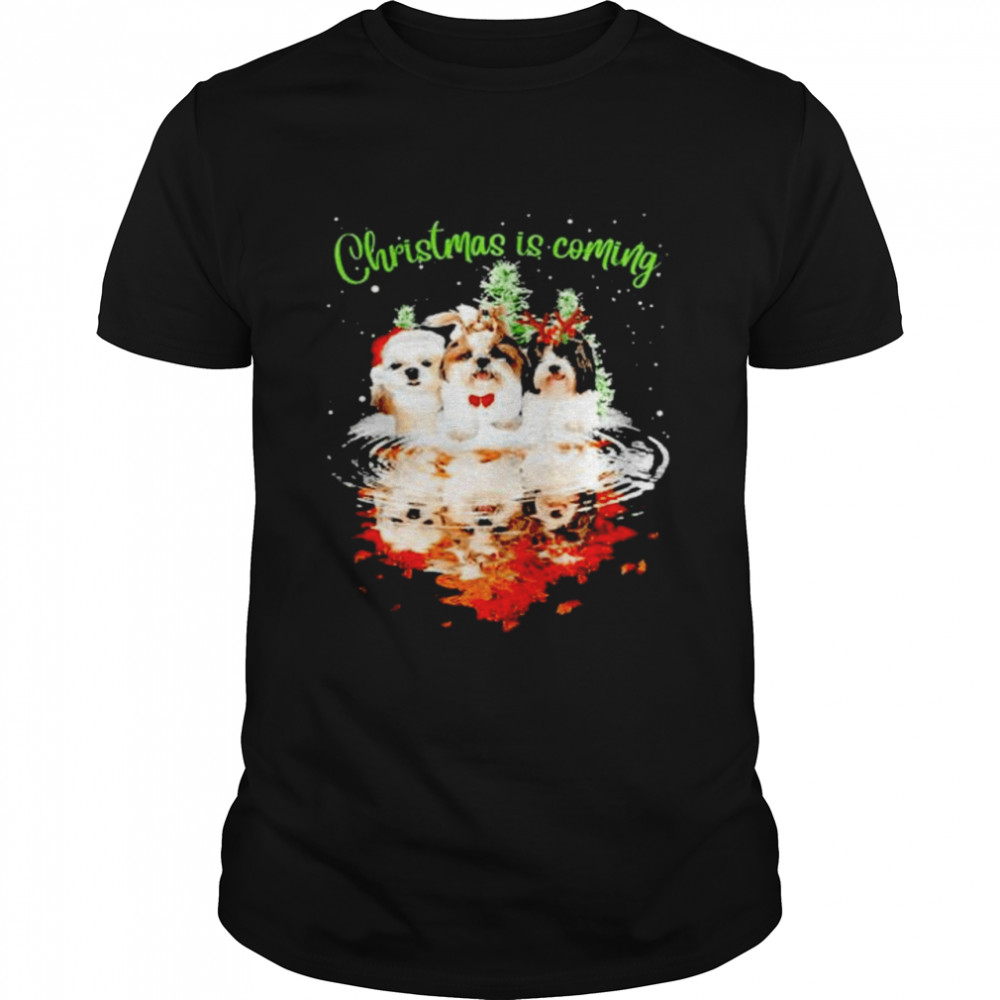Shih Tzu Christmas Is Coming shirt Classic Men's T-shirt