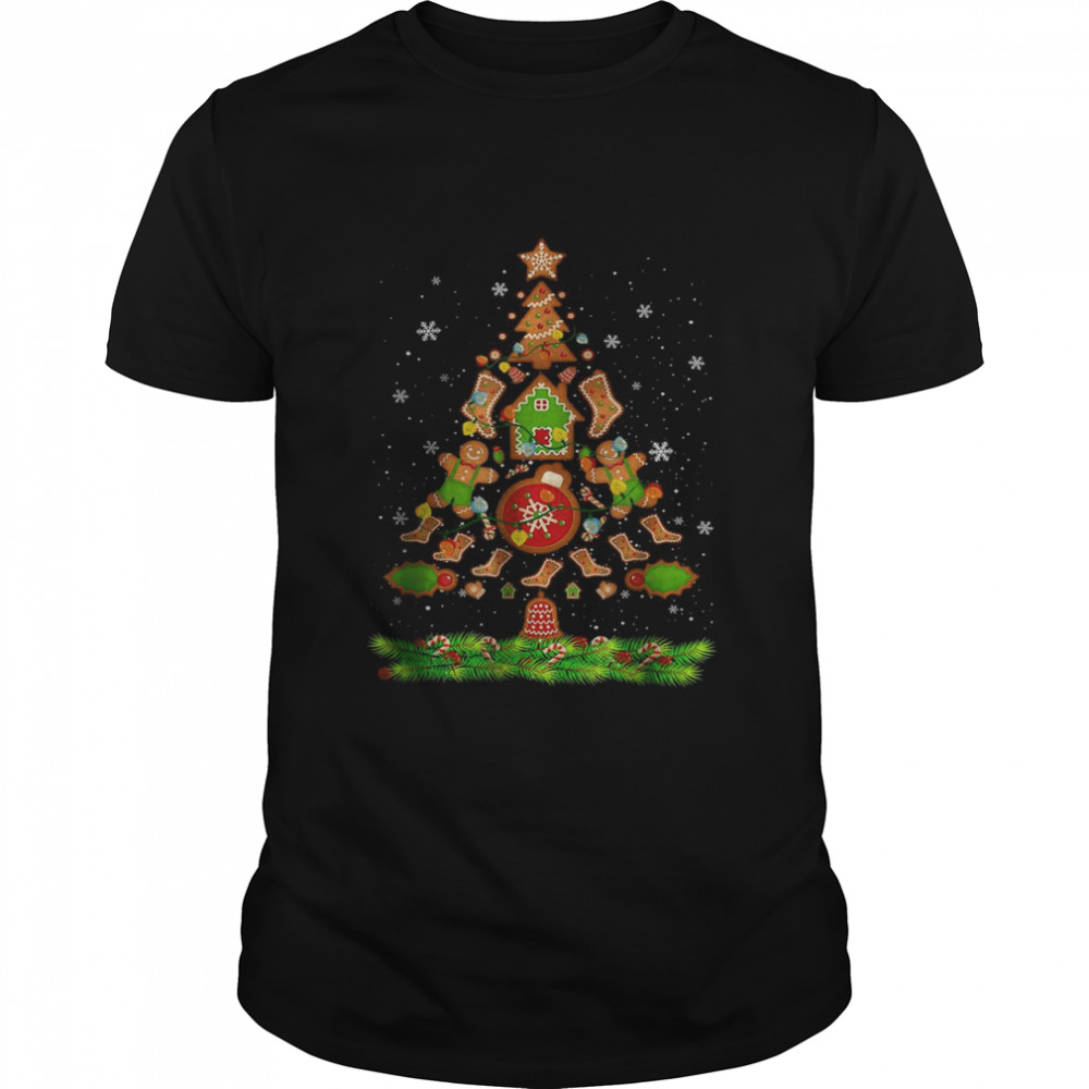 Jolly Gingerbread Christmas Tree Gingerbread Decor  Classic Men's T-shirt