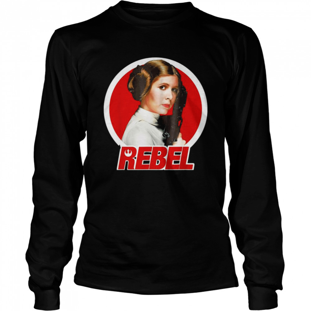 Star Wars Princess Leia Original REBEL Badge Graphic T- Long Sleeved T-shirt