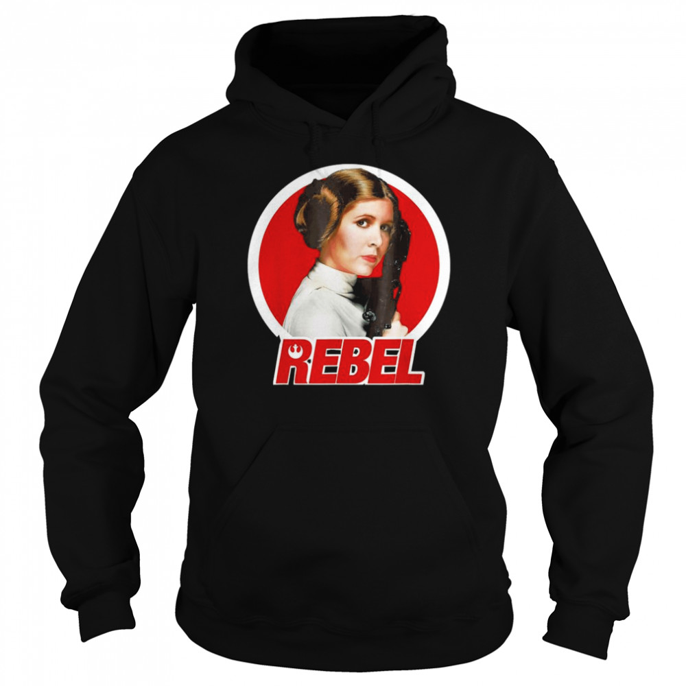 Star Wars Princess Leia Original REBEL Badge Graphic T- Unisex Hoodie