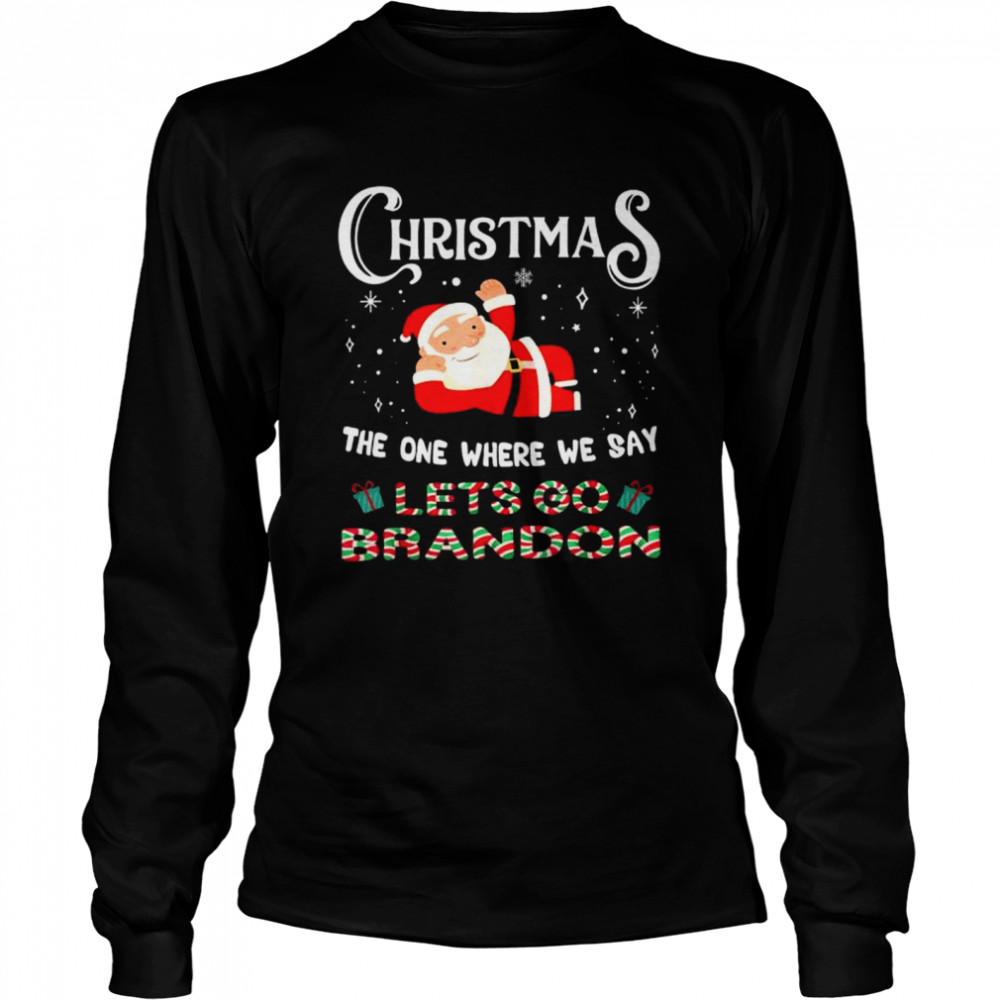Christmas Let’s Go Branson Brandon Anti Liberal Tee  Long Sleeved T-shirt