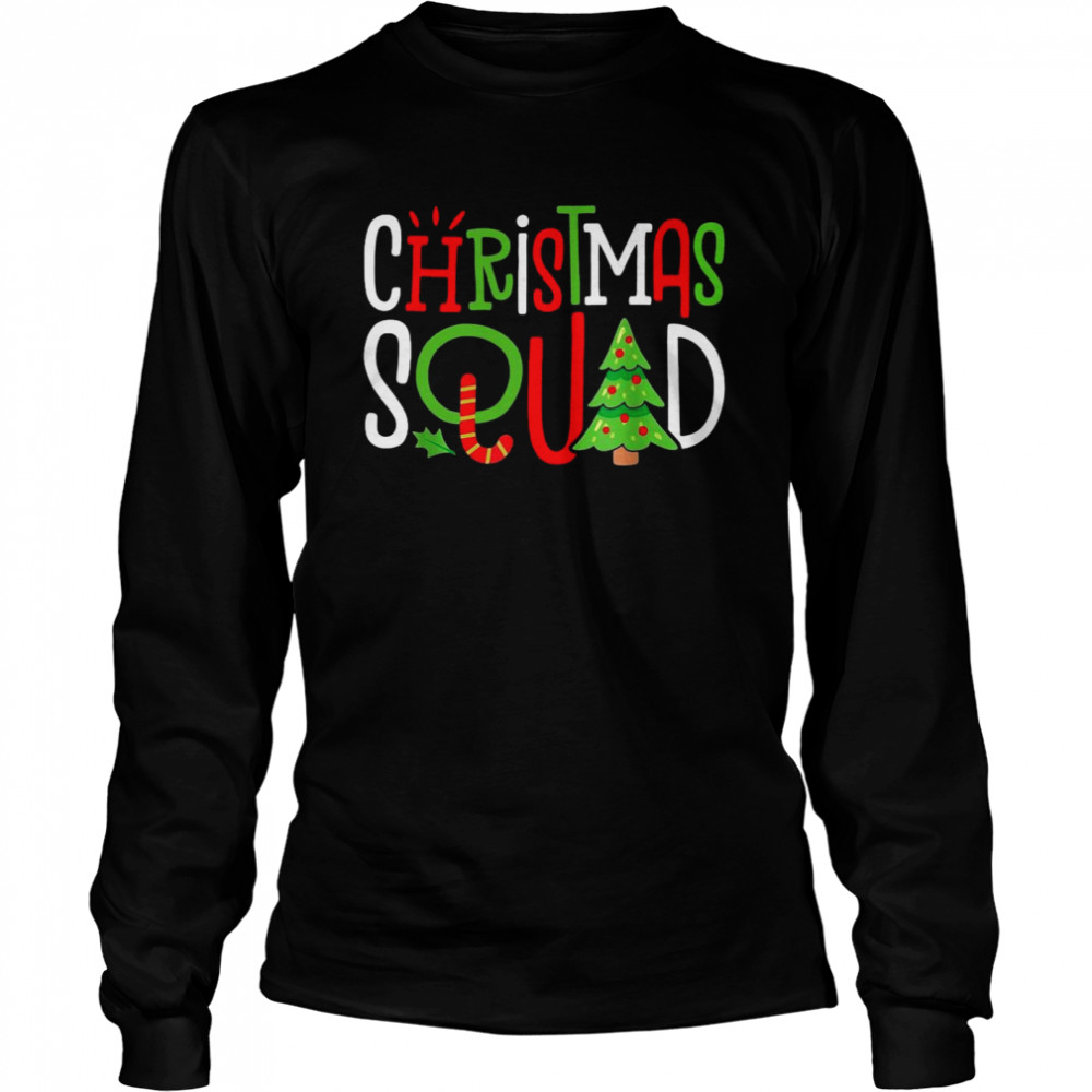 Christmas Squad Xmas Tree Family Matching Pajamas Boys Sweater  Long Sleeved T-shirt