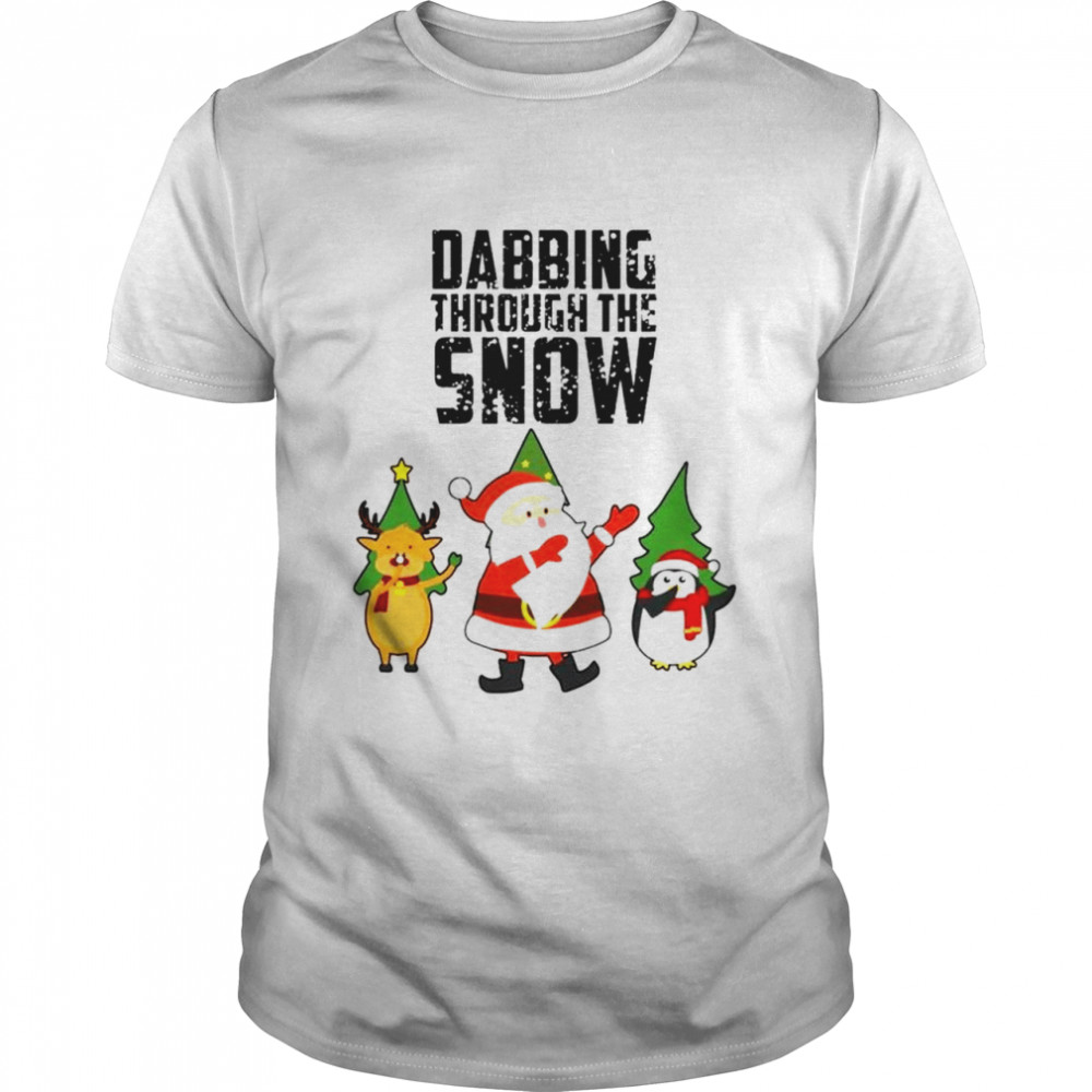 Dabbing through the snow Santa Christmas shirt Classic Men's T-shirt