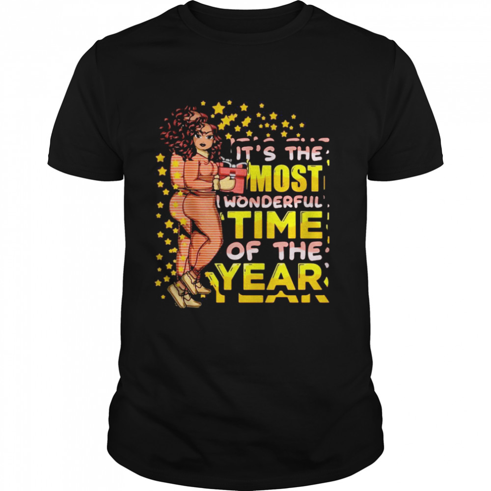 Pajamas Melanin It’s The Most Wonderful Time Of The Year Christmas  Classic Men's T-shirt