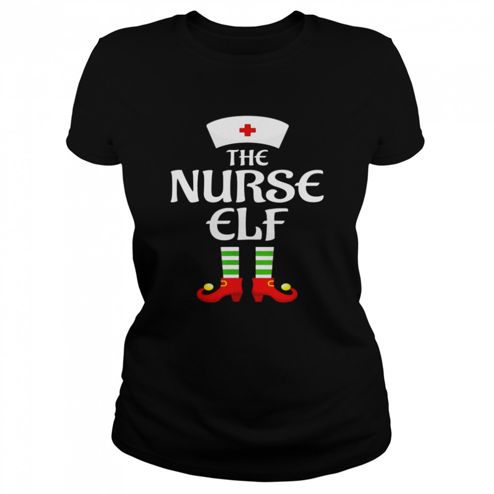 Nurse Elf Family Matching Group Christmas  Classic Women's T-shirt