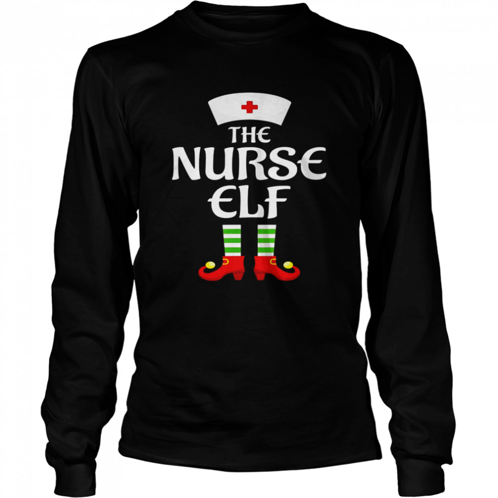 Nurse Elf Family Matching Group Christmas  Long Sleeved T-shirt