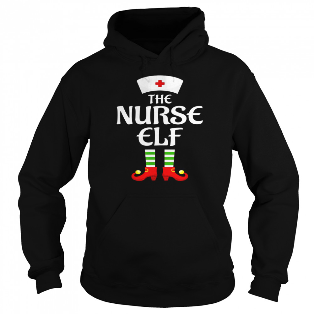 Nurse Elf Family Matching Group Christmas  Unisex Hoodie