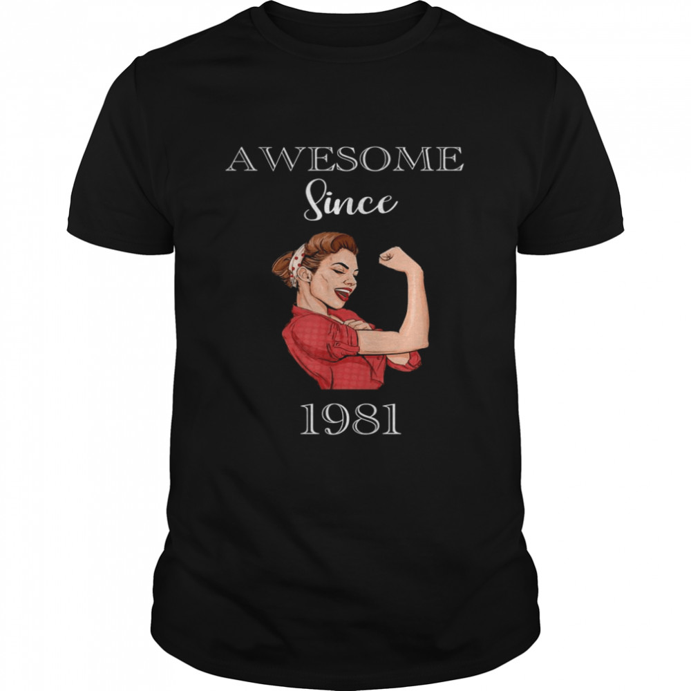Awesome Since 1981 Power Birthday  Classic Men's T-shirt