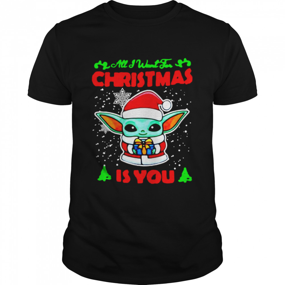 Baby Yoda Christmas All I Want For Christmas Is You Sweater  Classic Men's T-shirt