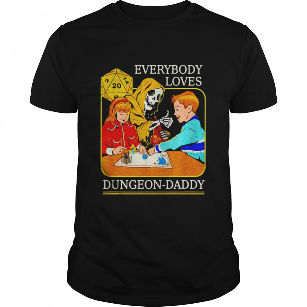 RPG D20 Dice everybody loves Dungeon Daddy shirt Classic Men's T-shirt