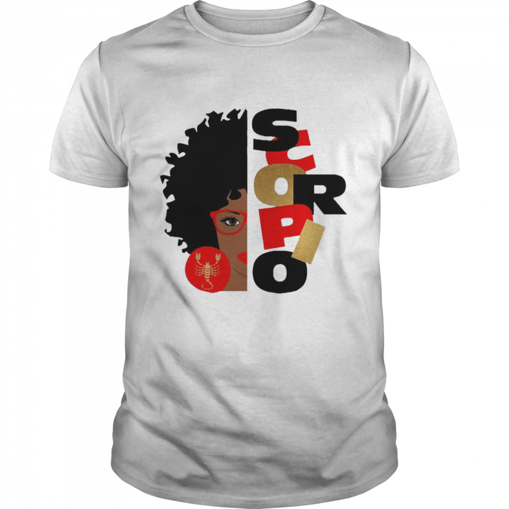 Zodiac Black Girl Scorpio  Classic Men's T-shirt