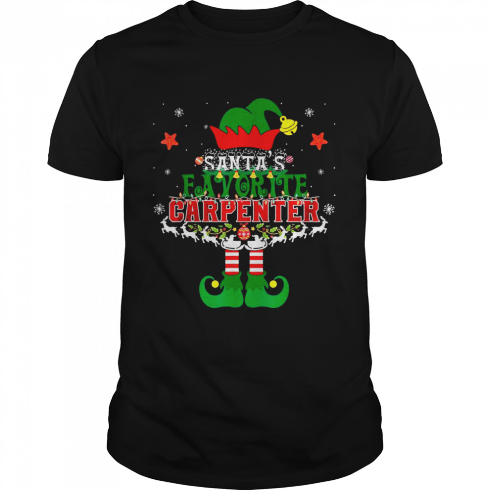 Santa’s Favorite CARPENTER Elf Christmas Tree  Classic Men's T-shirt