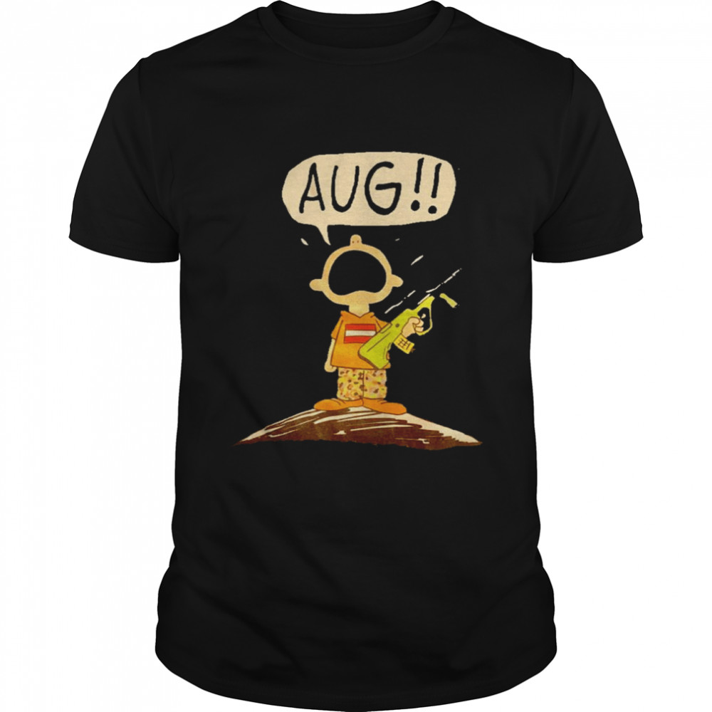 Charlie Brown crying with gun aug shirt Classic Men's T-shirt
