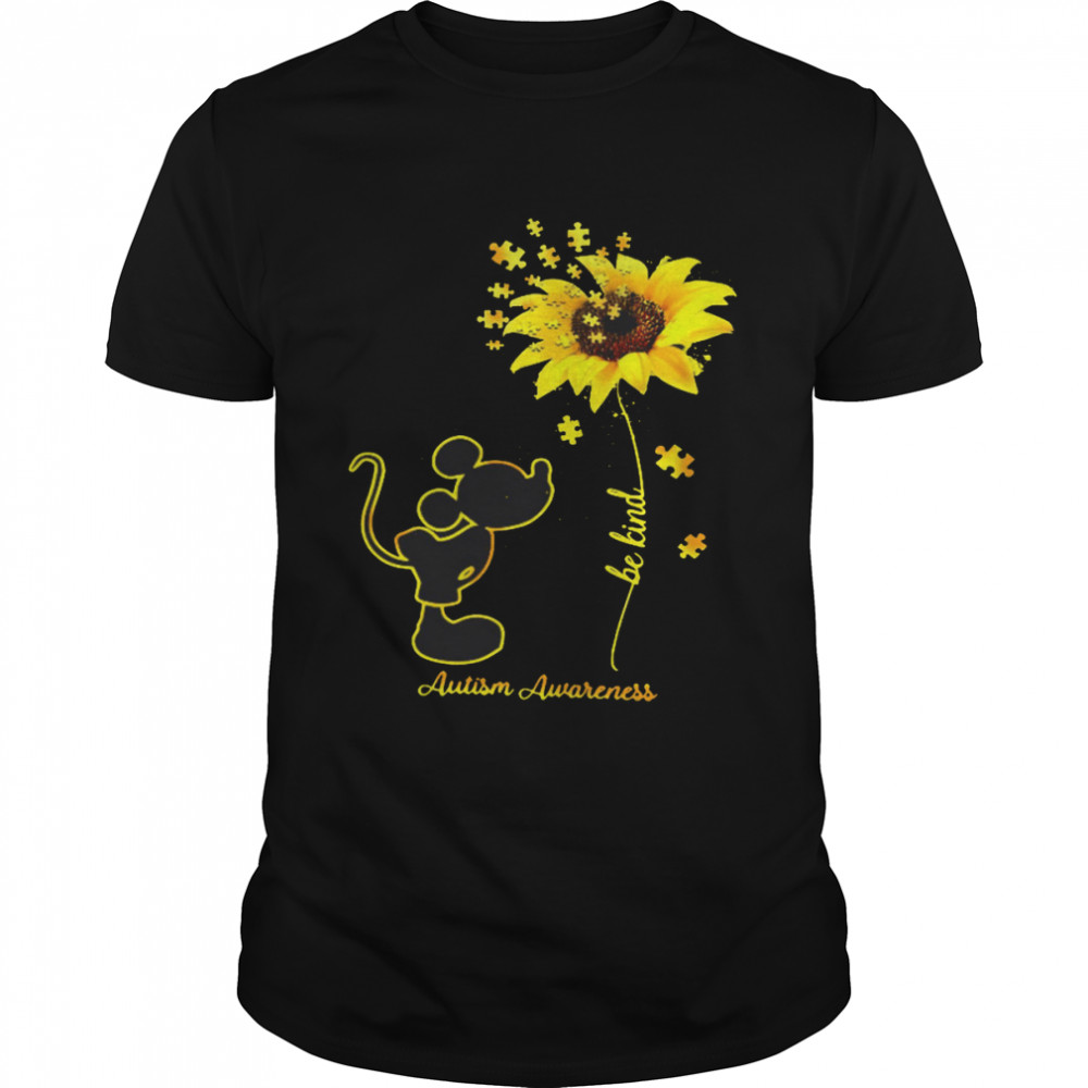 Mickey Sunflower Be Kind  Classic Men's T-shirt