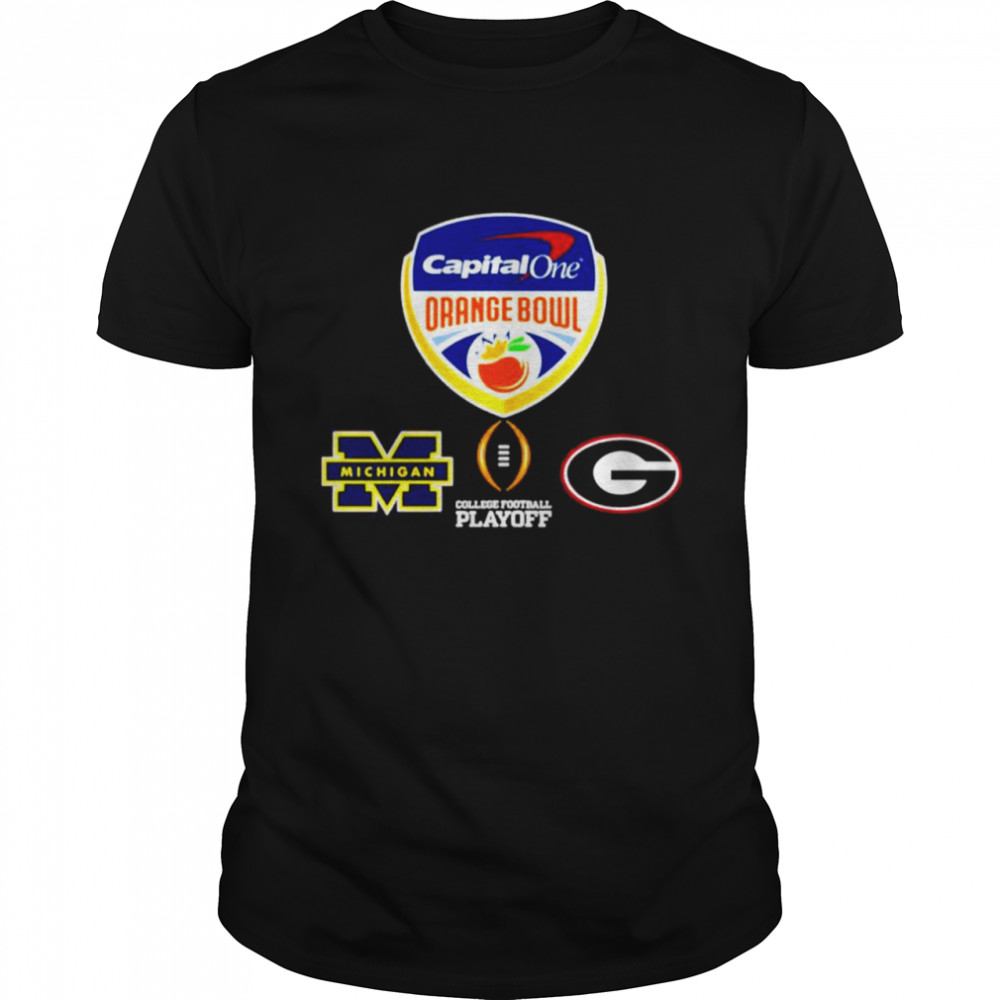 Michigan Wolverines vs Georgia Bulldogs Capital One Orange Bowl T-shirt Classic Men's T-shirt