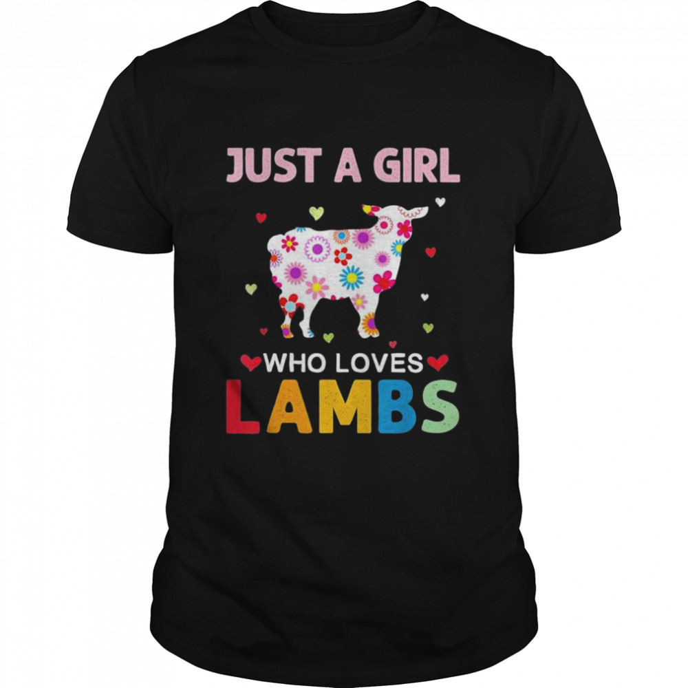 Lambs Lover Just a Girl Who Loves Lambs Daisy Flower shirt Classic Men's T-shirt
