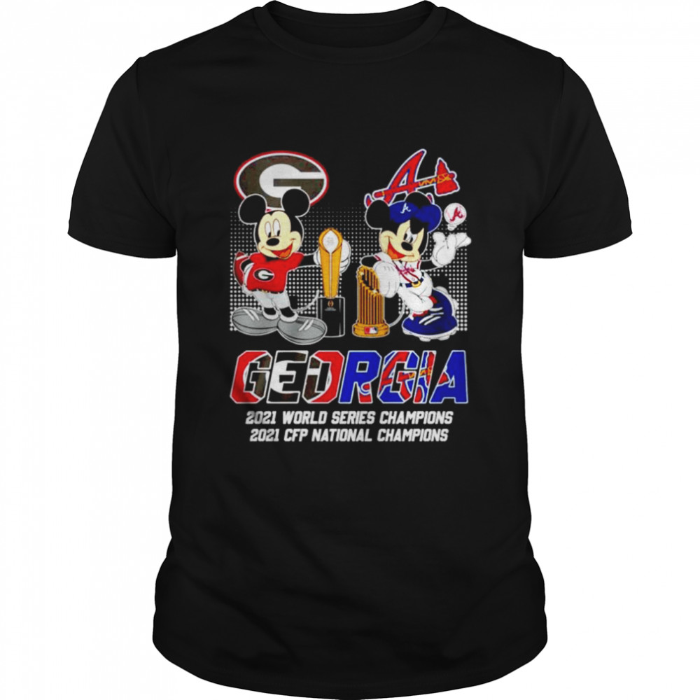 Mickey Mouse Georgia vs Alabama 2021 World series Champions shirt Classic Men's T-shirt