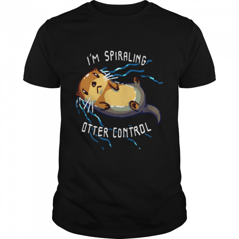 Spiraling Otter Control Animal Lover  Classic Men's T-shirt