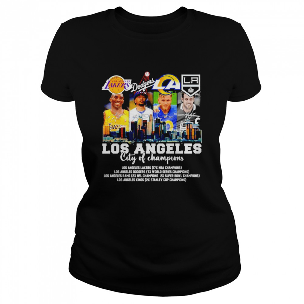 The Los Angeles City Of Champions Dodgers Lakers Rams Kings shirt