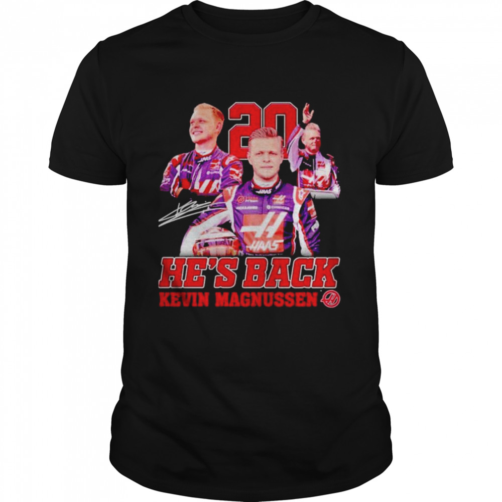 Kevin Magnussen hes back signature shirt