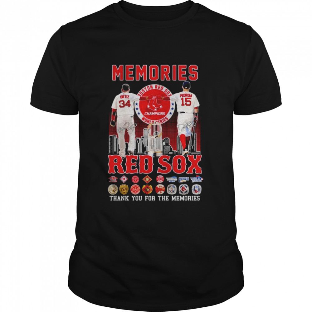 Ortiz and Pedroia Memories Boston Red Sox thank you for the memories 2022 shirt Classic Men's T-shirt