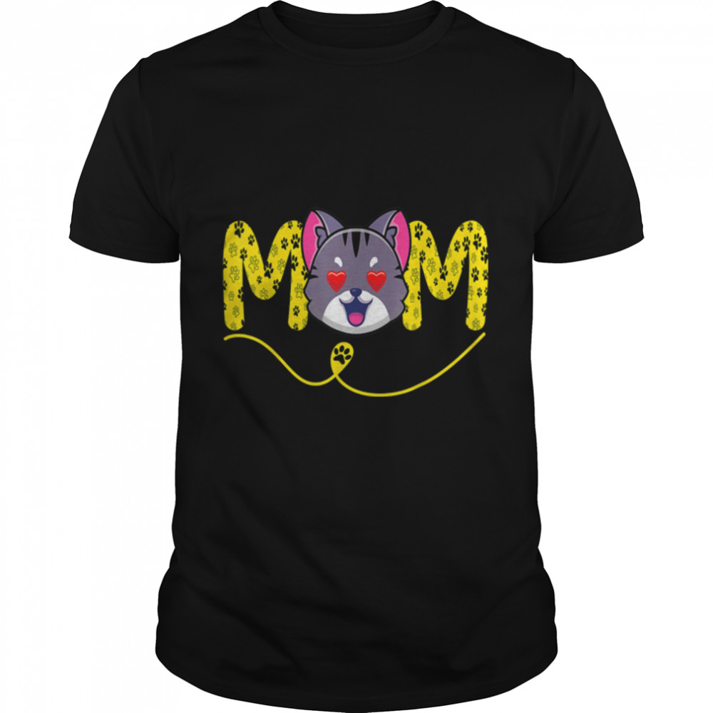 Encourage Mom Cat My Favorite love Cat Mother's Day Funny T- B09W5X1TB7 Classic Men's T-shirt