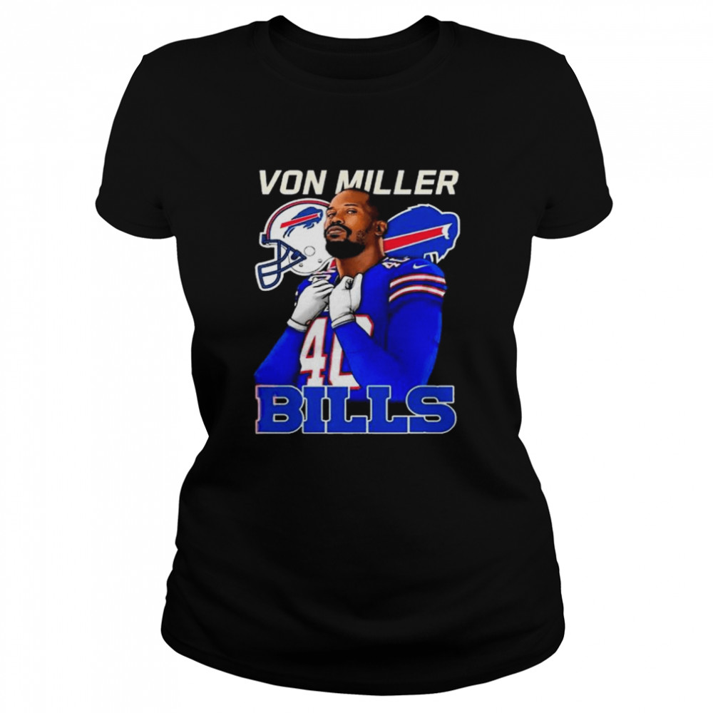 LeveledUpLabels Von Miller Time T-Shirt / Adult Buffalo Football Shirt / Bills Mafia Gift