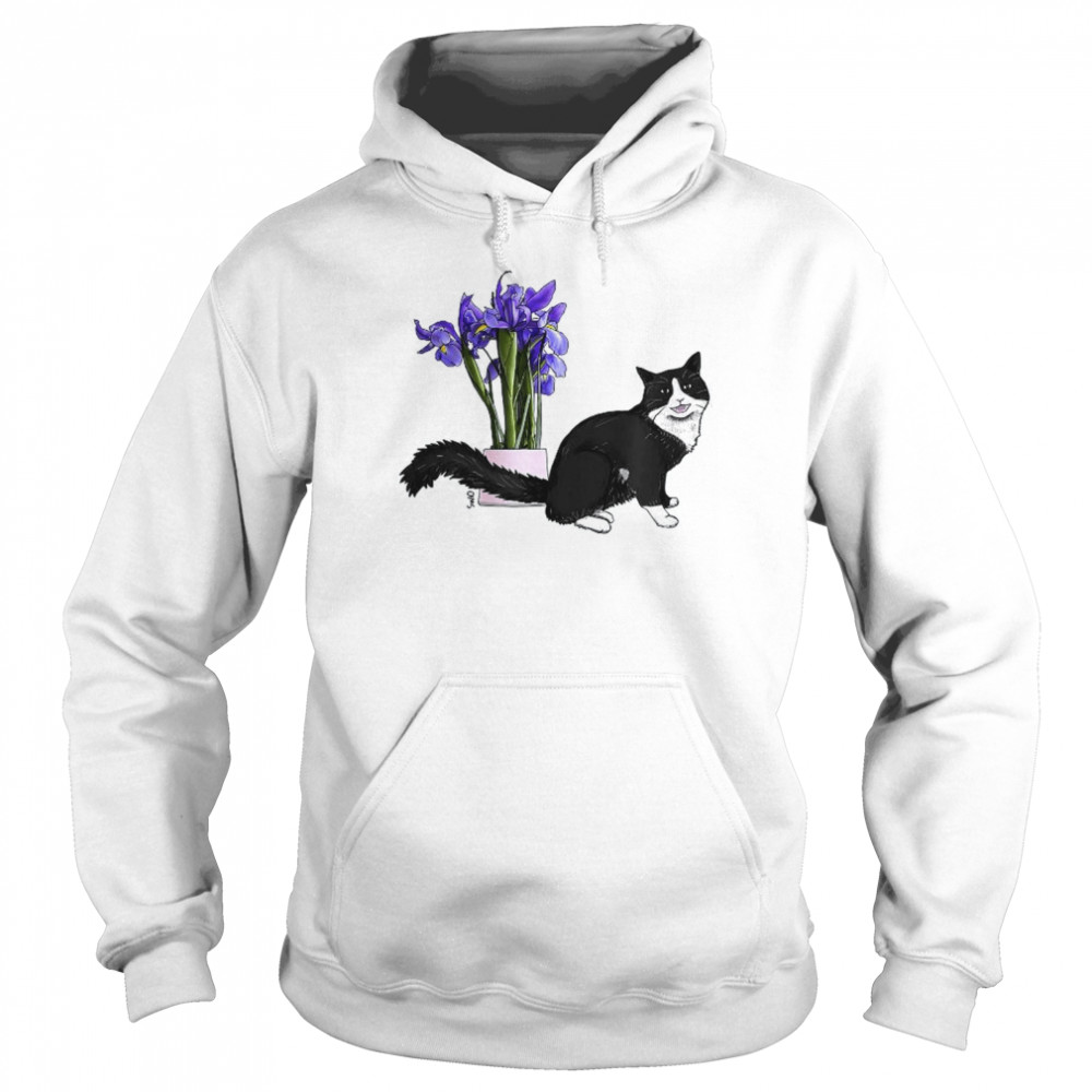 Cat with purple irises  Unisex Hoodie