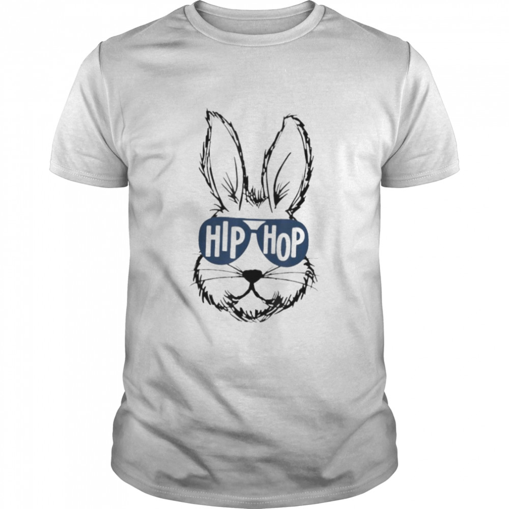 Hip hop bunny rabbit face sunglasses easter day 2022 shirt