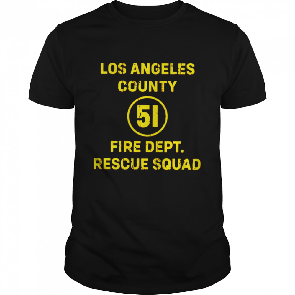Los Angeles county fire dept rescue squad shirt