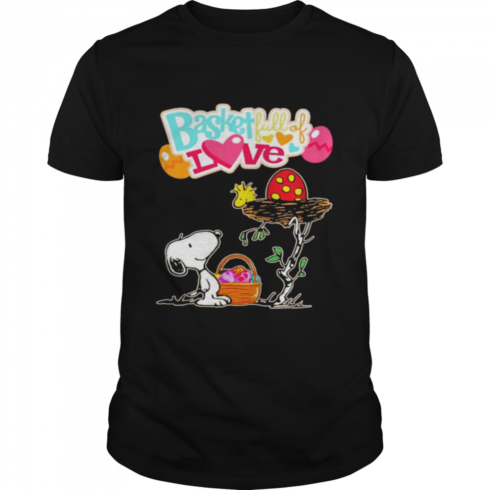 Snoopy and Woodstock basket full of love shirt