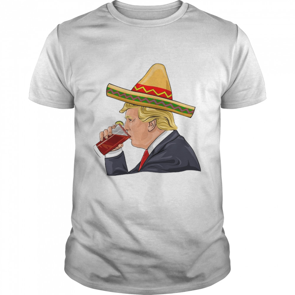 Donald Trump Drinking Michelada T- Classic Men's T-shirt