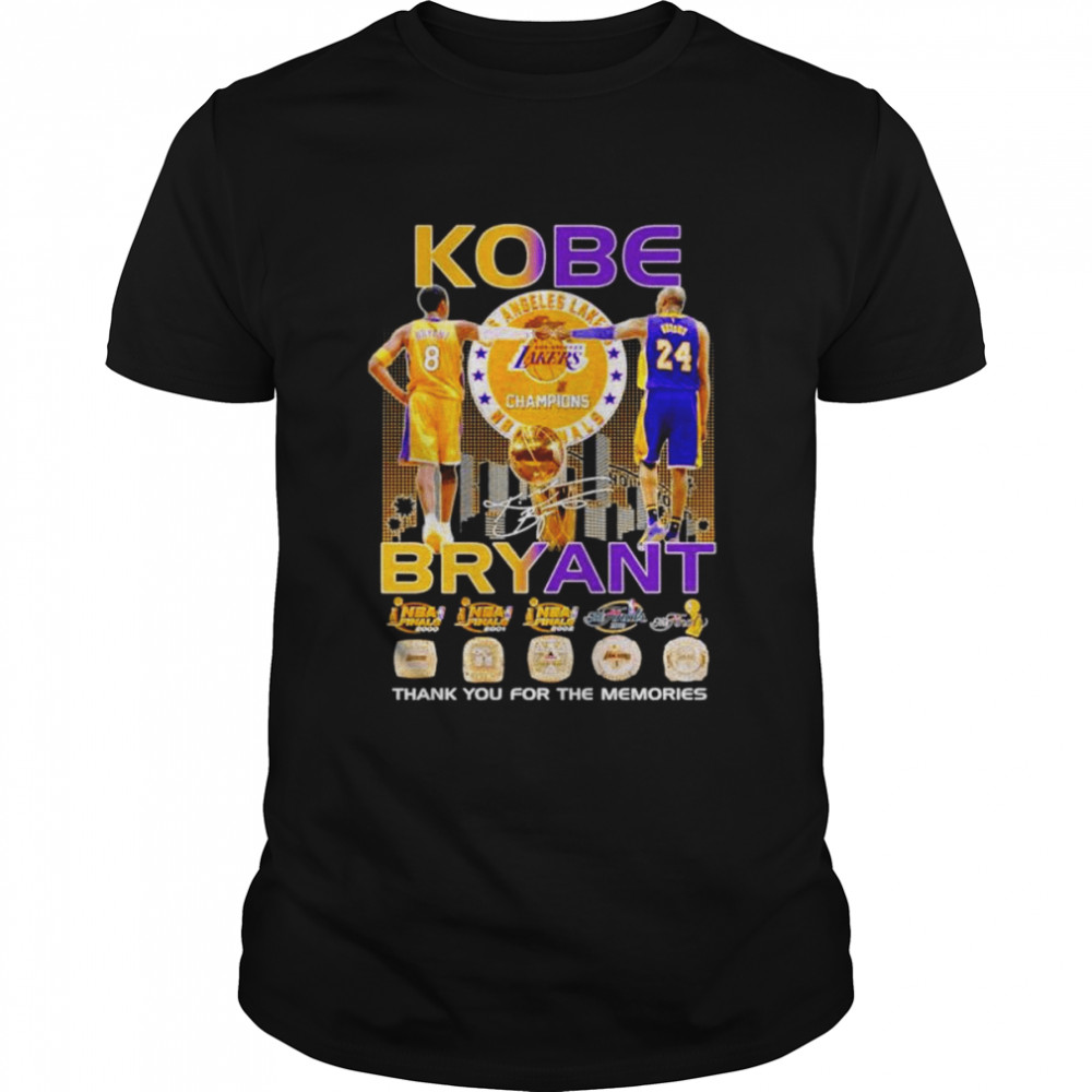 Kobe Bryant thank you for the memories signature T-shirt