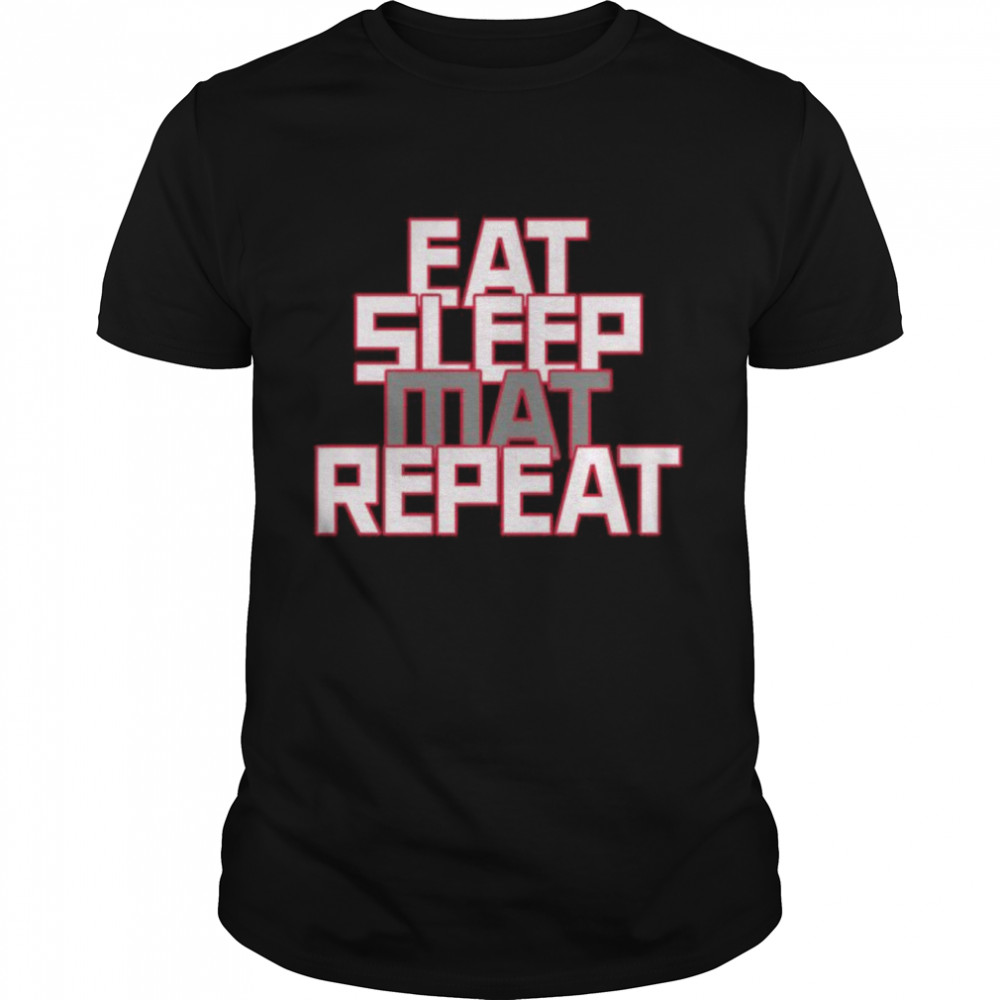Eat Sleep Mat Repeat Fighter Spruch  Classic Men's T-shirt