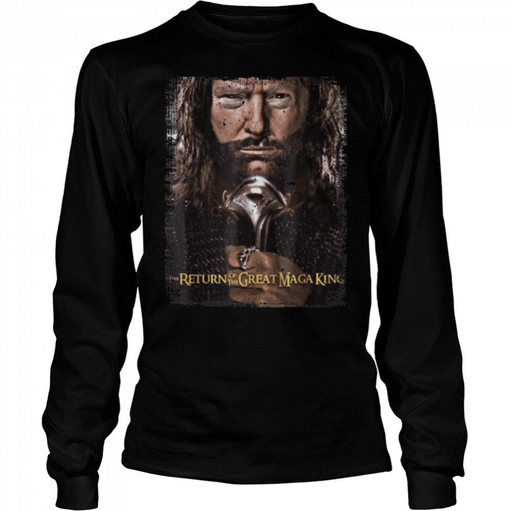 Anti Joe Biden Ultra Maga The Return Of The Great Maga King T- B0B185QBJ8 Long Sleeved T-shirt
