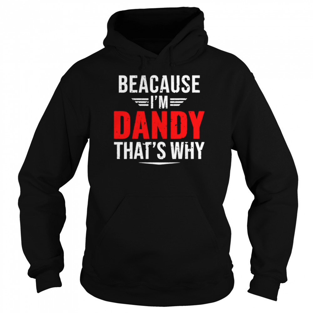 Because I’m dandy that’s why papa father’s day shirt Unisex Hoodie