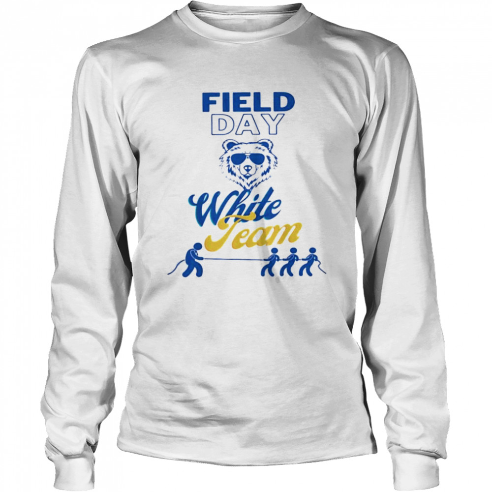Field day white team fan gear bear mascot inspired shirt Long Sleeved T-shirt