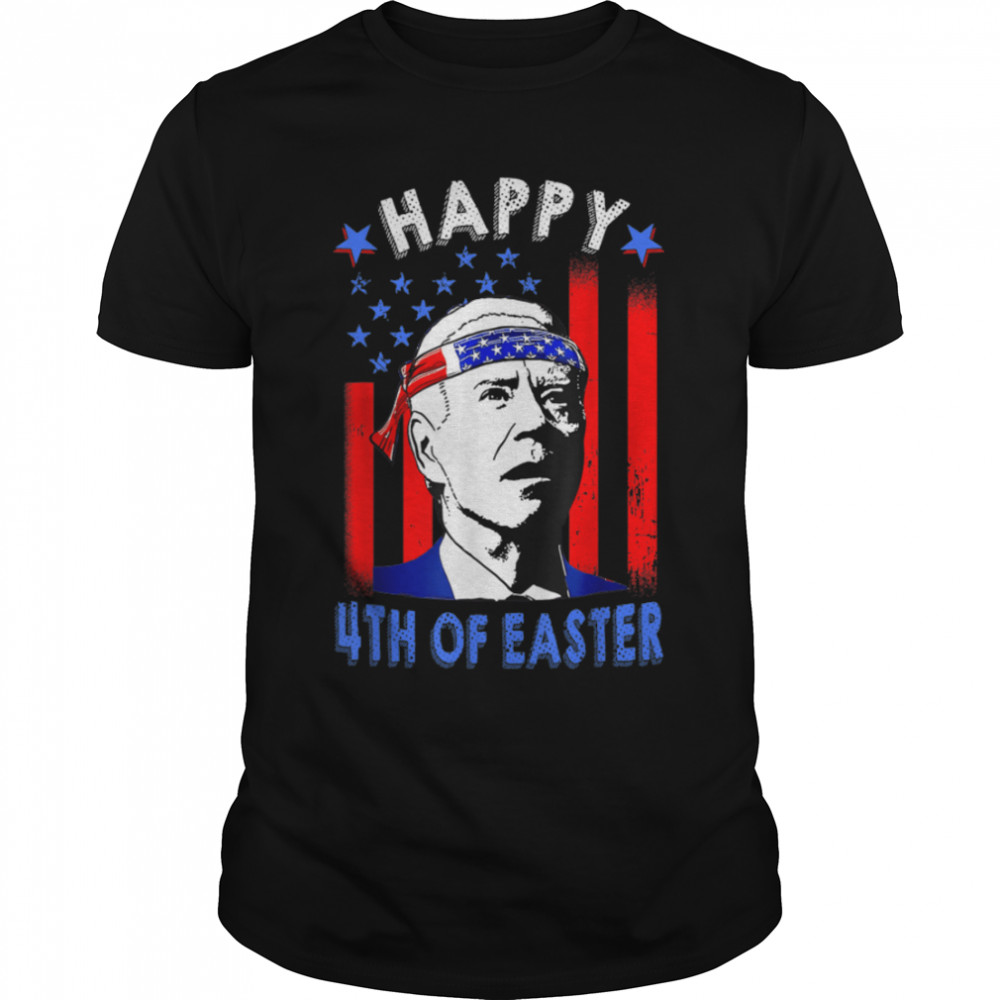 Funny Joe Biden Happy 4th Of Easter American Flag 4th Of T- B0B187QP5Z Classic Men's T-shirt