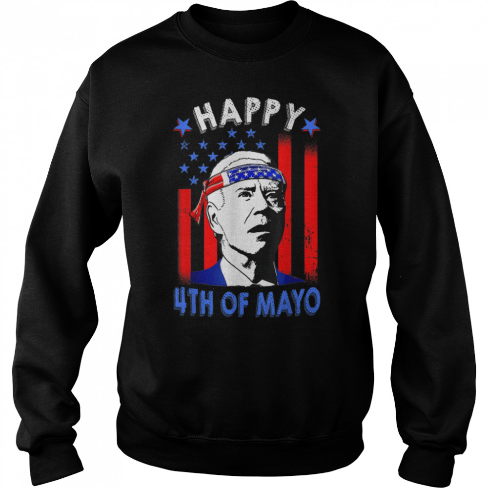 Funny Joe Biden Happy 4th Of Mayo American Flag 4th Of July T- B0B187XNBL Unisex Sweatshirt