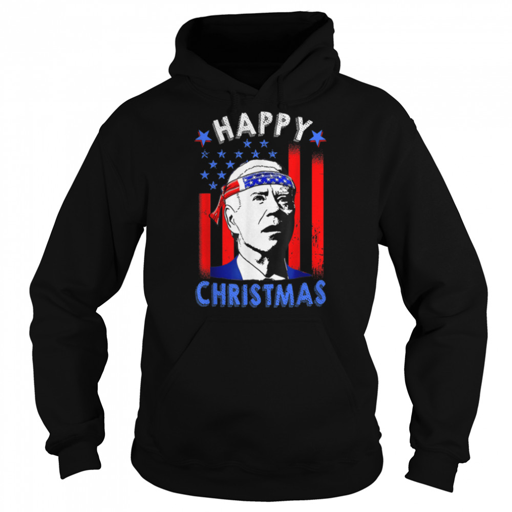 Funny Joe Biden Happy Christmas American Flag 4th Of July T- B0B188XX5Y Unisex Hoodie