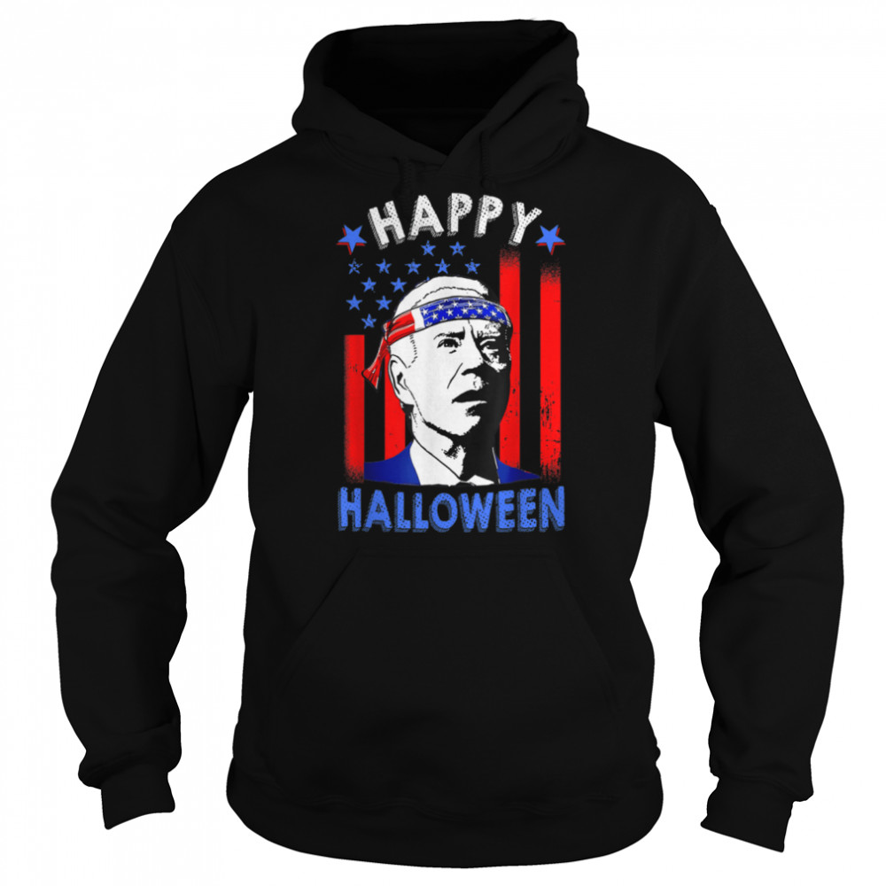 Funny Joe Biden Happy Halloween American Flag 4th Of July T- B0B189YP1V Unisex Hoodie