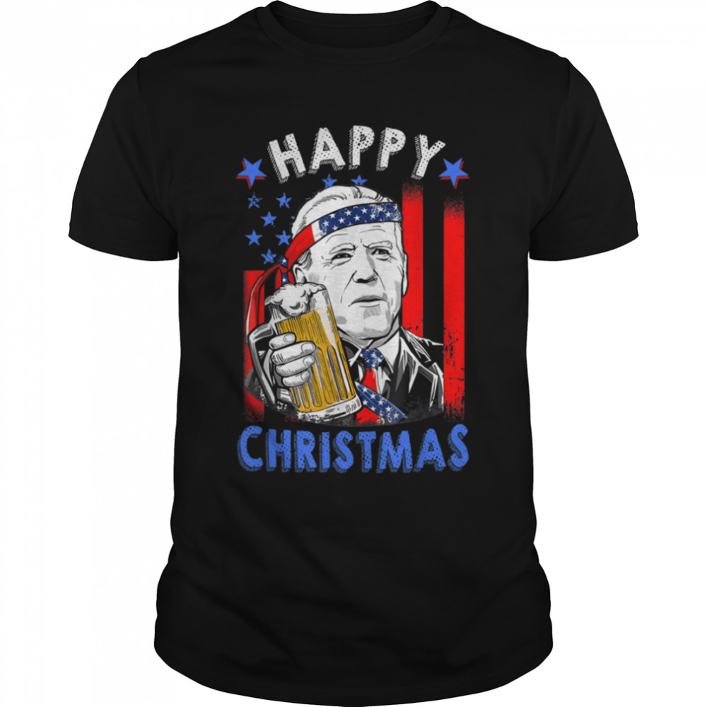 Happy 4th Of Christmas Funny Joe Biden Confused 4th Of July T-Shirt B0B183XX1W