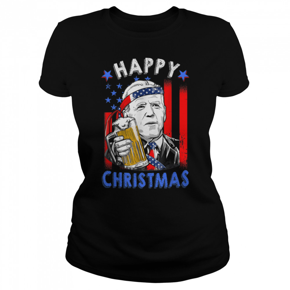 Happy 4th Of Christmas Funny Joe Biden Confused 4th Of July T- B0B183XX1W Classic Women's T-shirt
