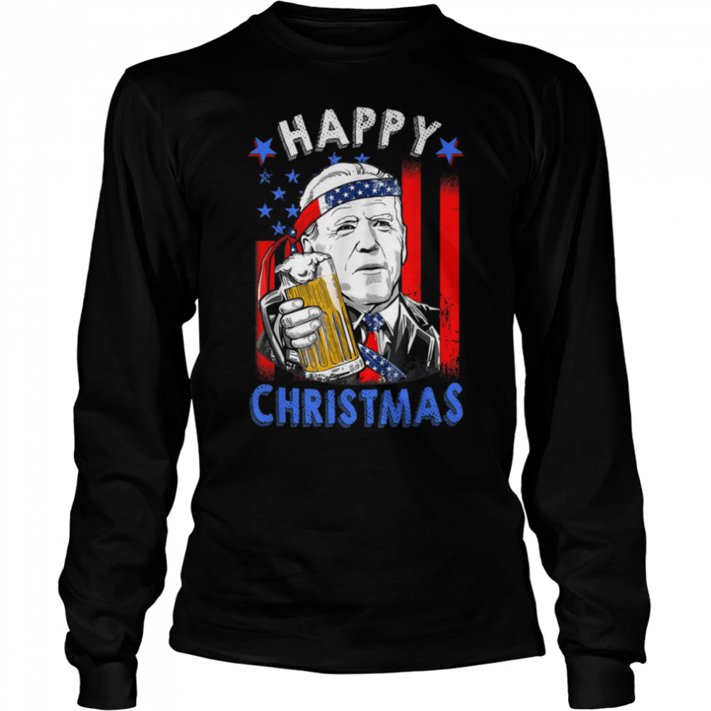 Happy 4th Of Christmas Funny Joe Biden Confused 4th Of July T- B0B183XX1W Long Sleeved T-shirt