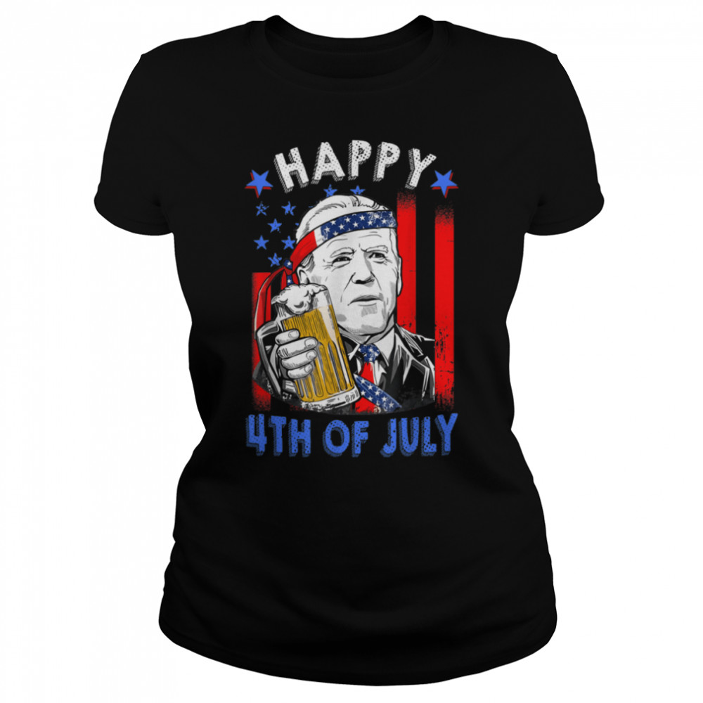 Happy 4th Of July Funny Joe Biden Confused 4th Of July T- B0B183VWY5 Classic Women's T-shirt
