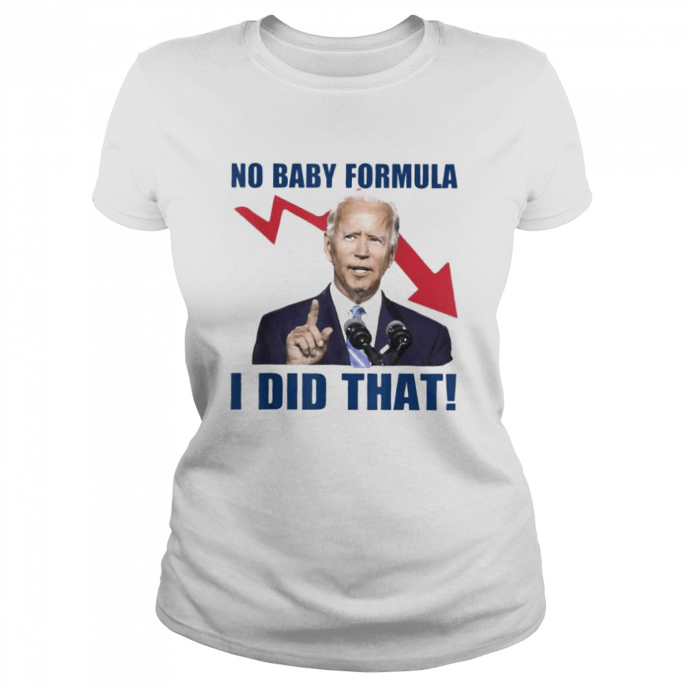 Joe Biden meme no baby formula Biden I did that shirt Classic Women's T-shirt